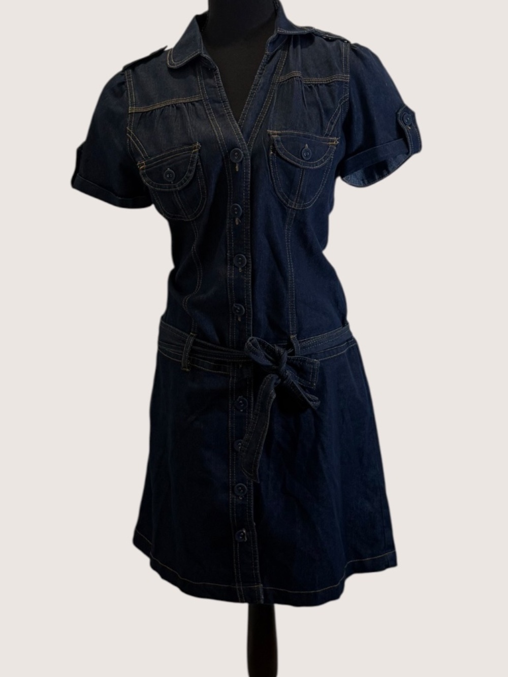 Denim Belted Dress